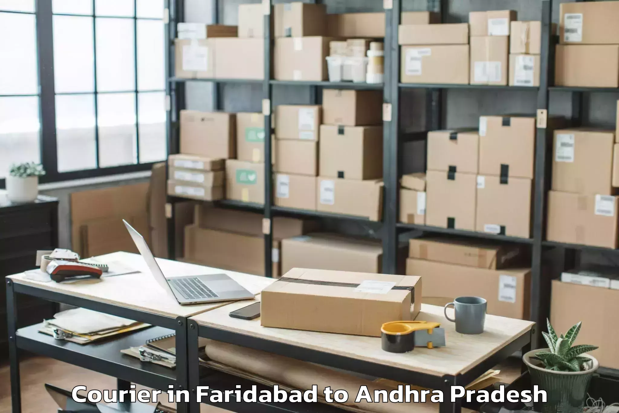 Easy Faridabad to Mamidikuduru Courier Booking